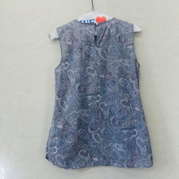 Brooks Brothers Liberty Art Purple Paisley Lightweight Tank Blouse Size 2 - Picture 3 of 10